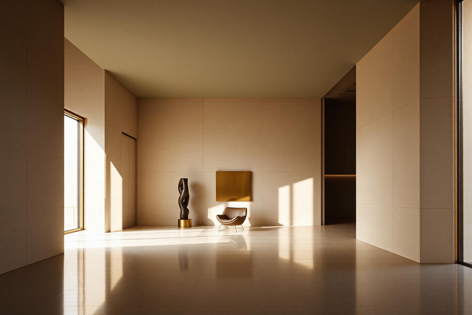 Interior de showroom arquitetónico premium DAKA